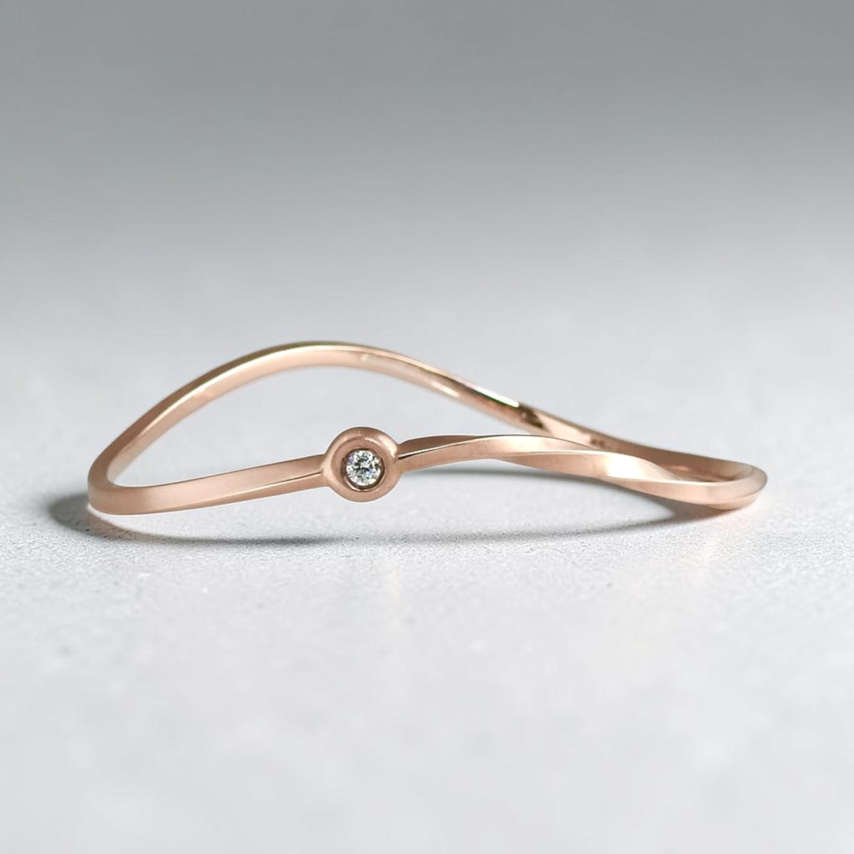 Gold bangle, gold diamond bangle, rose gold, Canadian made, Handmade, Handcrafted.