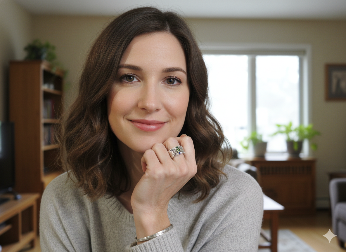 Petal and butterfly wings with yellow gold bezel and blue sapphire