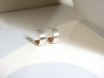 Sterling silver copper lined hoops