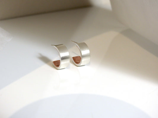 Sterling silver copper lined hoops