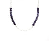 Blue sapphire necklace with paperclip chain, by ZEALmetal, Nicole Horlor, in Kingston, ON, Canada