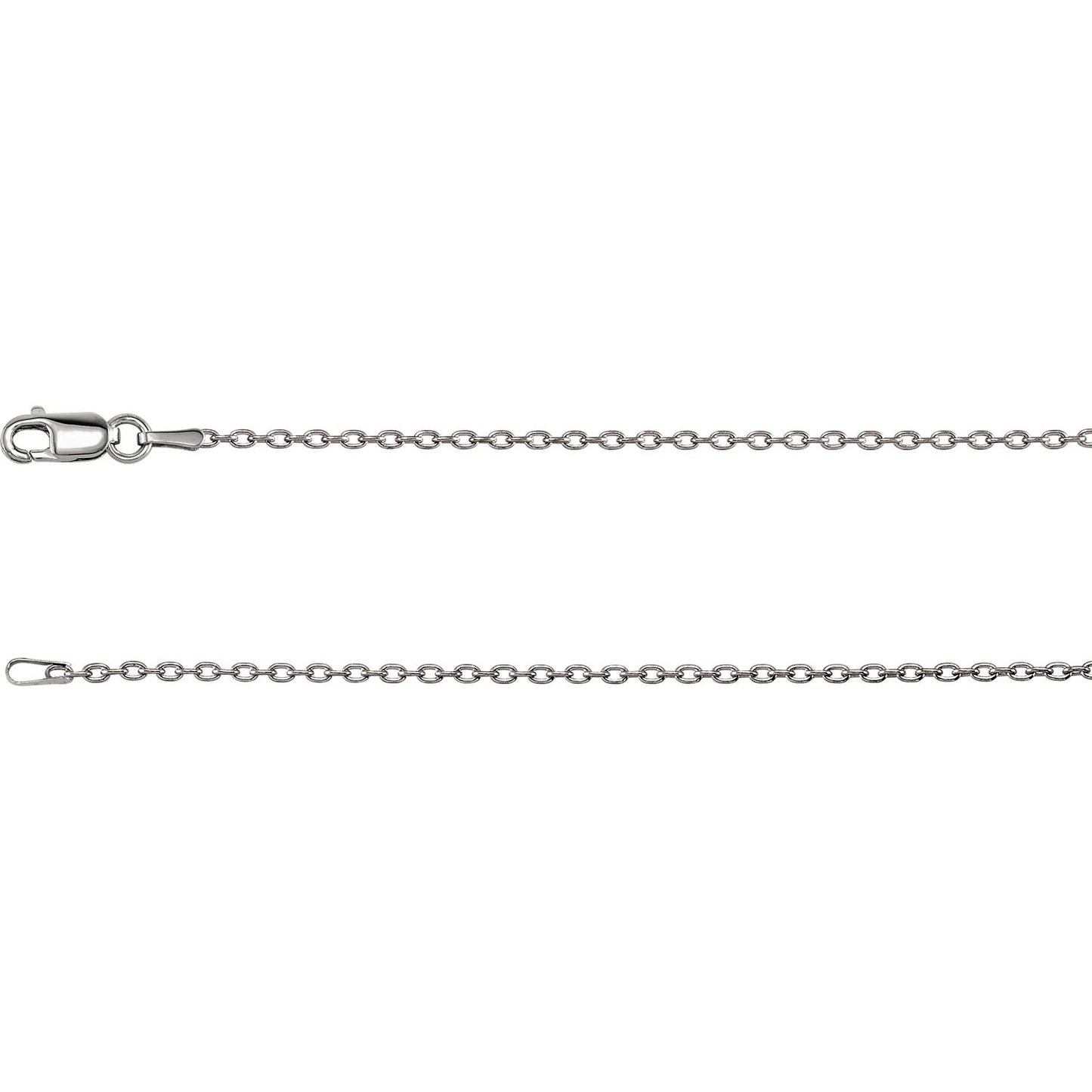 14kt yellow 1.5mm solid cable chain