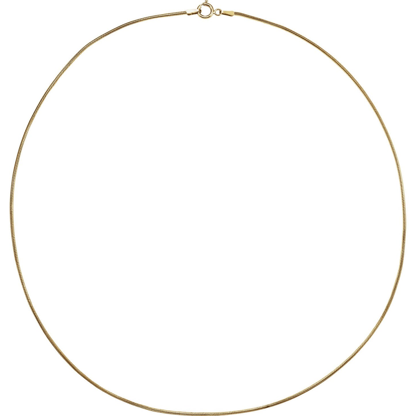 14kt Gold 1mm Solid Snake Chain