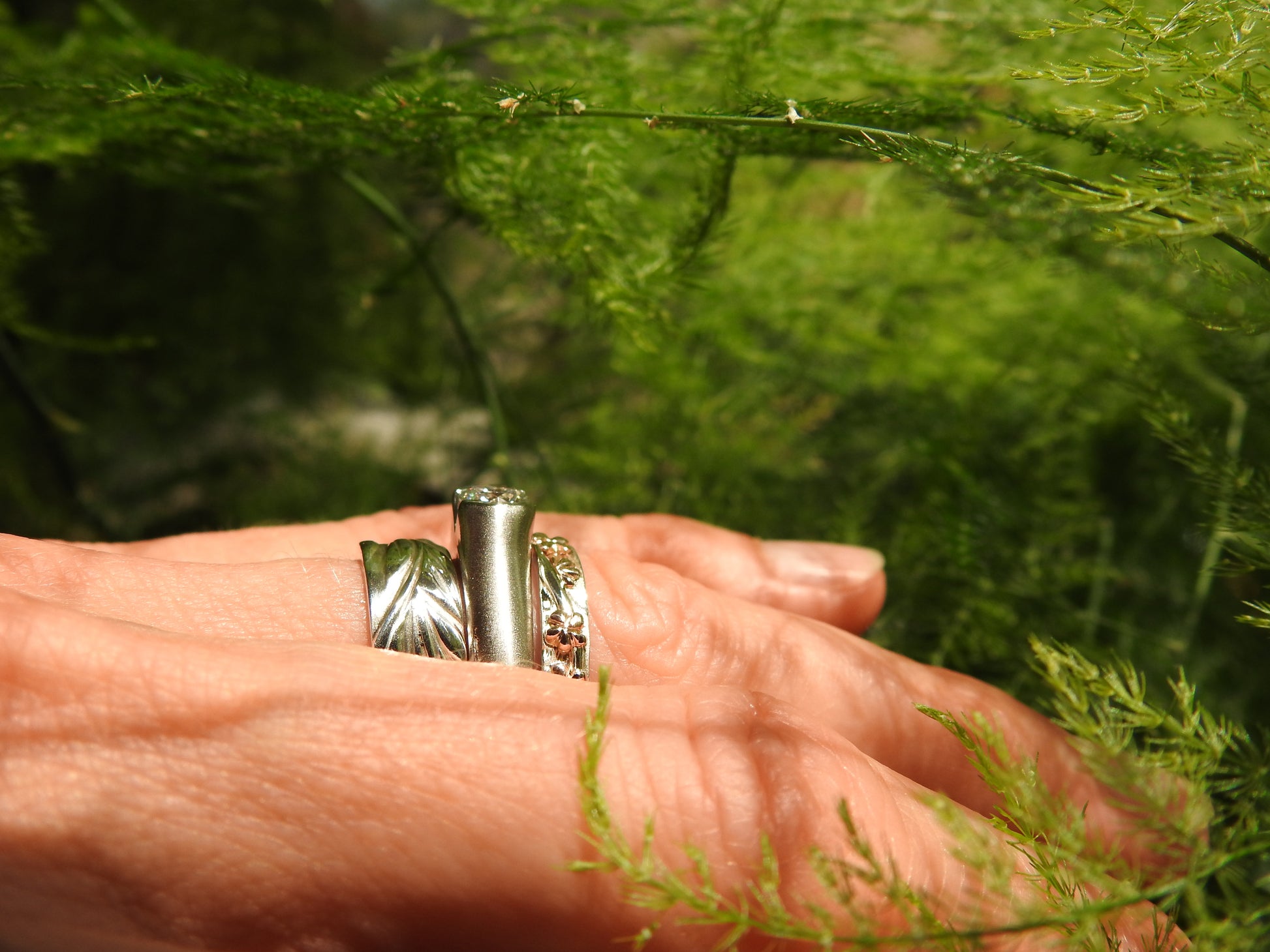 Custom platinum, gold, and diamond rings by ZEALmetal, Nicole Horlor, Kingston, ON, Canada