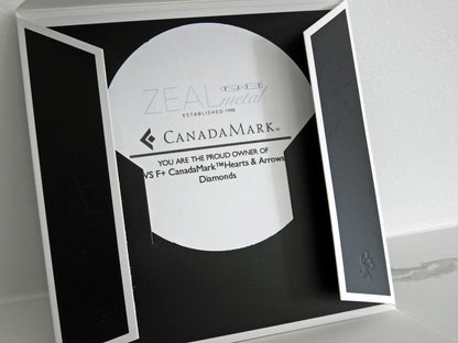 .50ct VS F+ CanadaMark™ Hearts & Arrows platinum studs