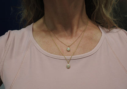 Organic cluster diamond pendants made by ZEALmetal, Nicole Horlor, in Kingston, ON Canada