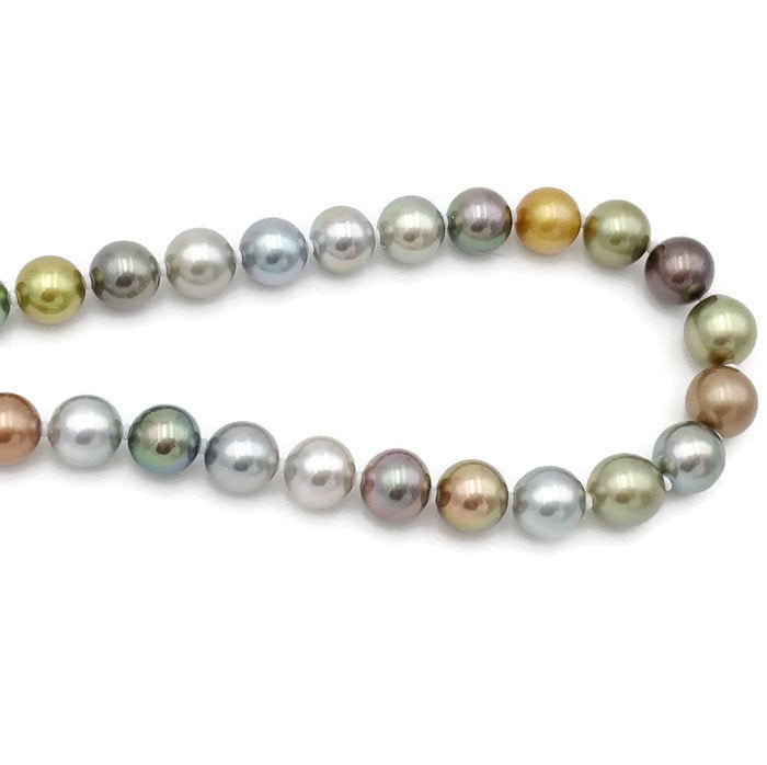 "Exceptional" Multi golden, green, grey Tahitian strand