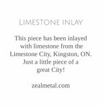 Limstone leaf pattern inlay pendant