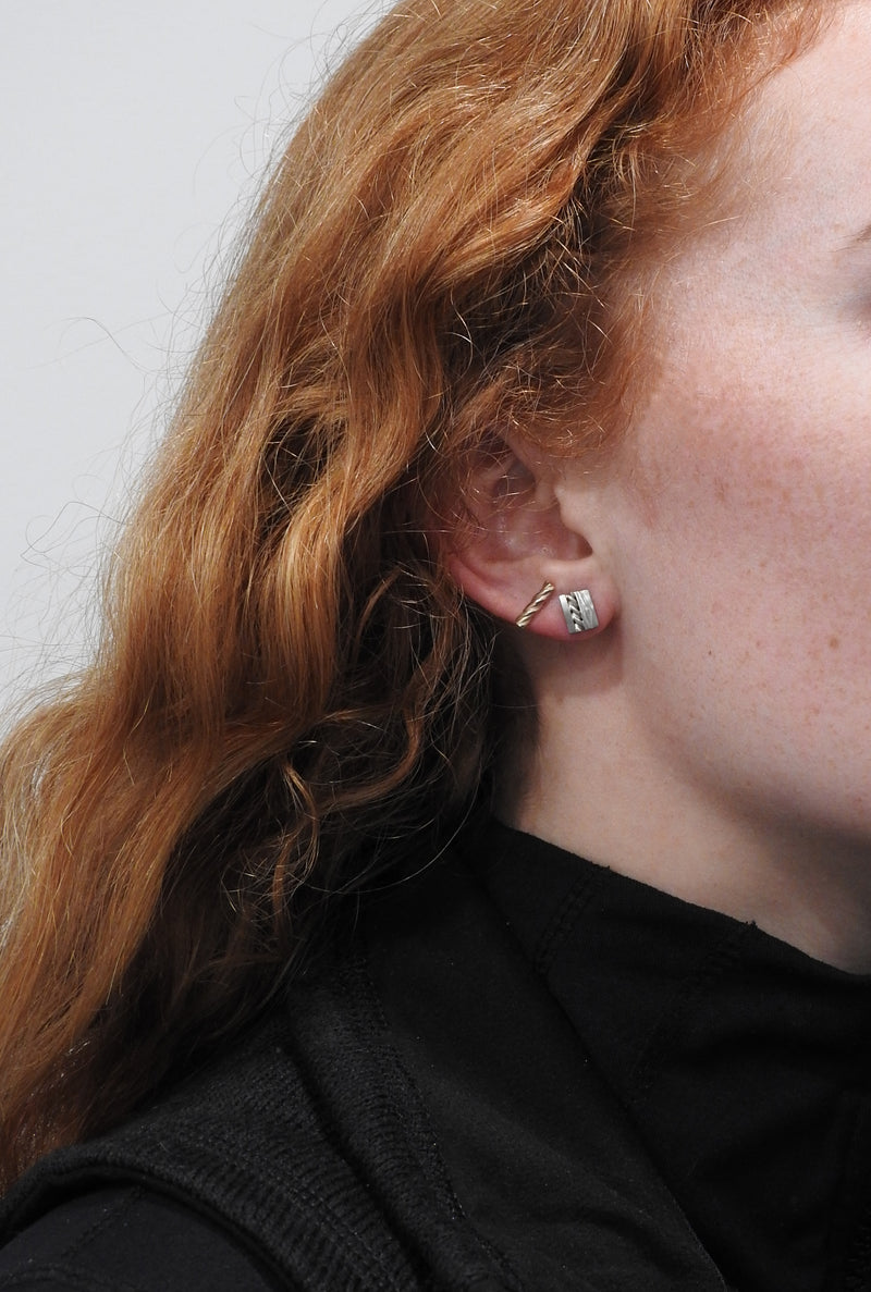 Gold earrings by ZEALmetal, Nicole Horlor, in Kingston, ON, Canada