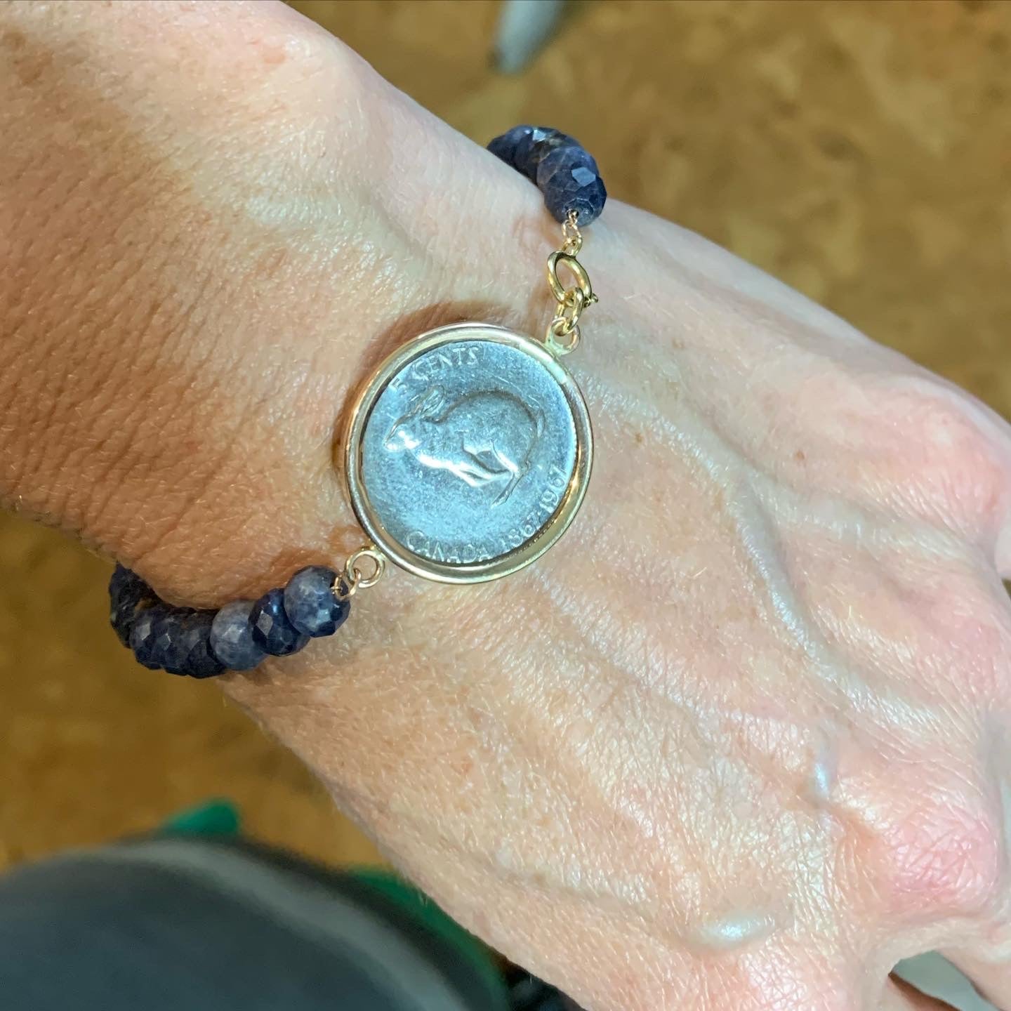 Custom coin bracelet