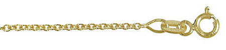 10KT Gold, Cable chain. Made in Italy