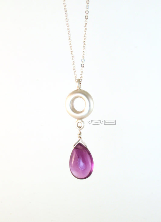Soft Circle with amethyst drop