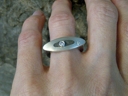 Limestone city diamond ring