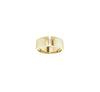 Bold and elegant, 8mm width Faux tension in 14kt yellow gold, with 4x2, 1/8ct straight baguette diamond, by ZEALmetal, Nicole Horlor, in Kingston, ON, Canada