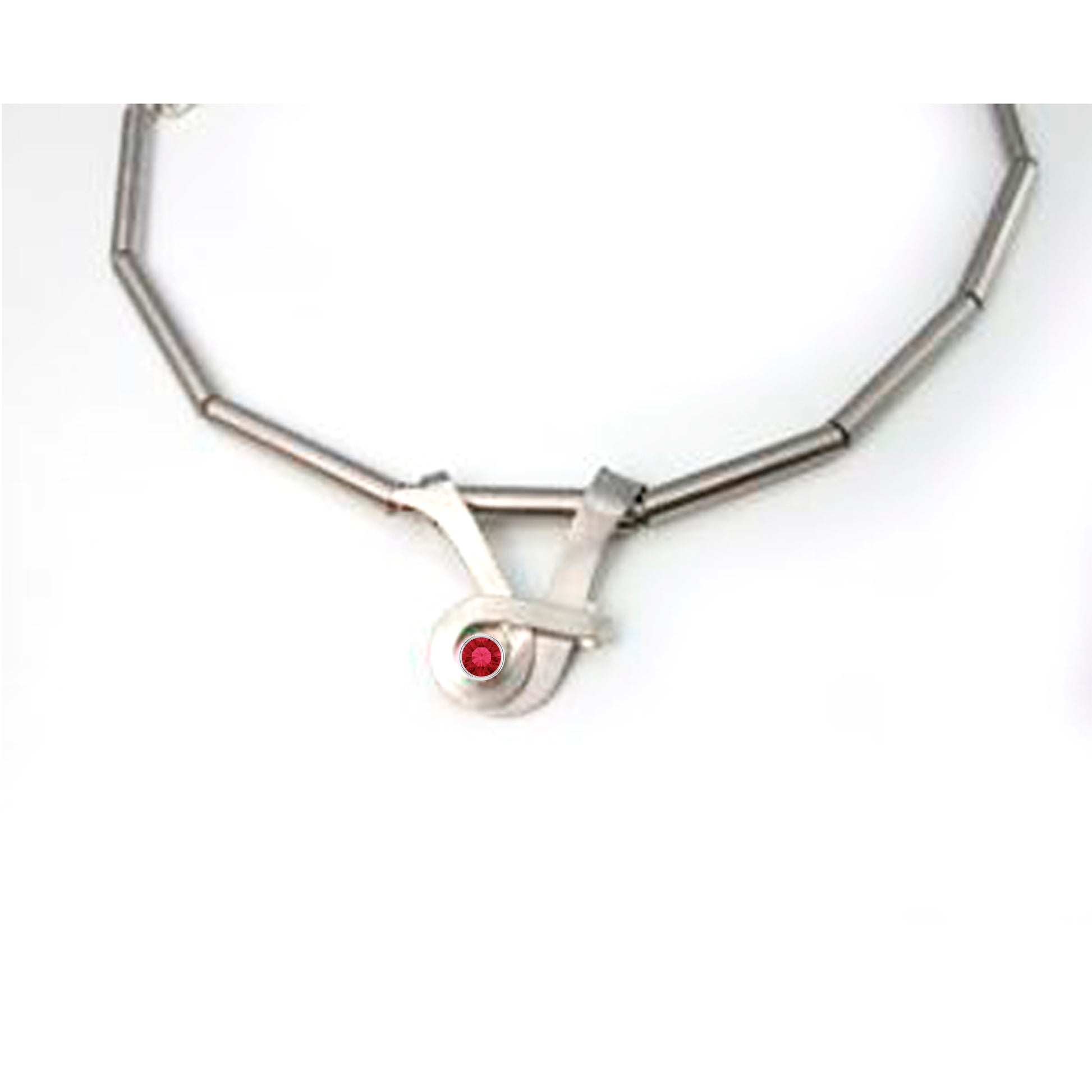 Custom initial pendant with birthstone by ZEALmetal, Nicole Horlor, Kingston, ON, Canada