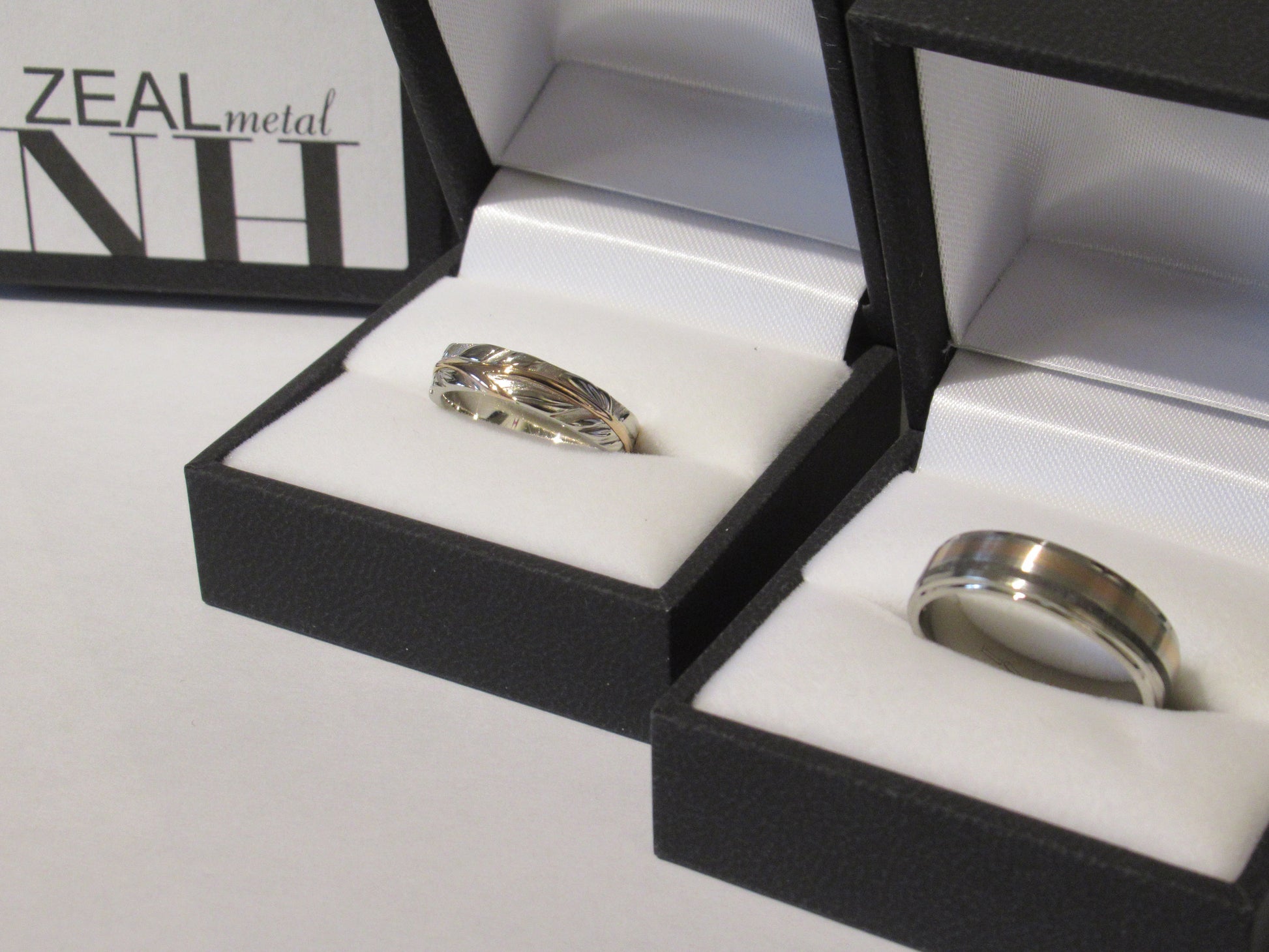 Handmade wedding and engagement ring by ZEALmetal in Kingston, ON Canada