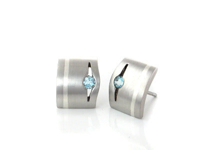 Split inlay earrings