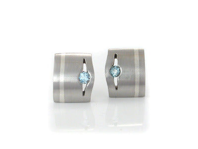 Split inlay earrings